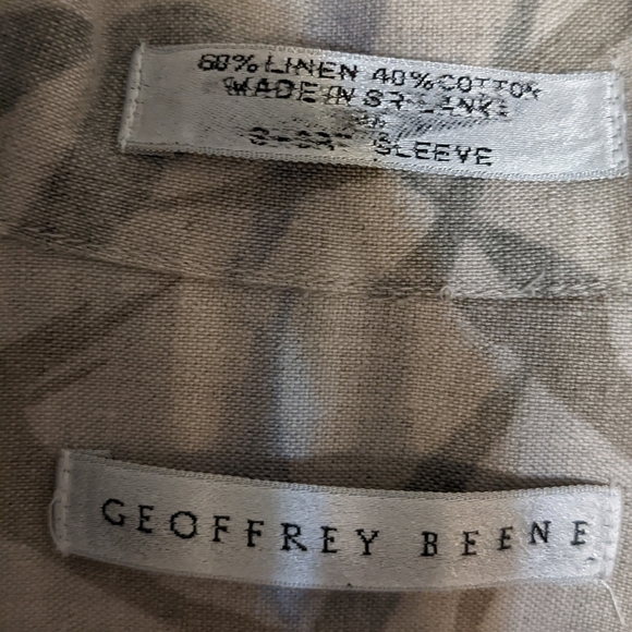 𝅺GEOFFREY Beene linen blend shirt - Picture 2 of 9